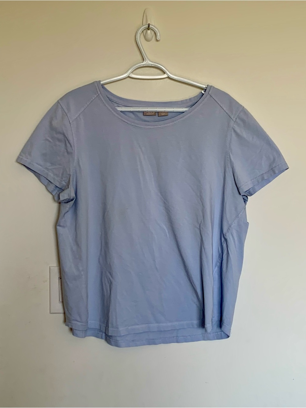 Chico’s Zenergy Boxy Pima Cotton Tee Top Blue T-Shirt US 16 18 round neck comfy